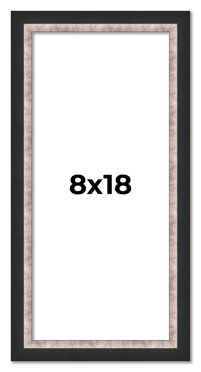 Panoramic Simple Silver Picture Frame - UV Acrylic, Foam Board Backing, Hanging Hardware
